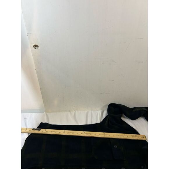 Outdoor Life Small S plush Flannel buttons shirt green black rn#15099 - Picture 6 of 6